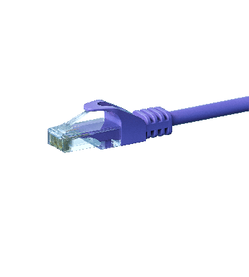 Cabo de rede CAT6 UTP de 1 m em roxo - CCA