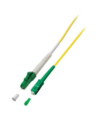 Cabo de fibra ótica simplex OS2 LC/APC-SC/APC 1m