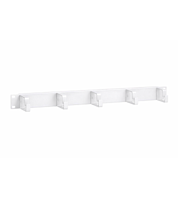 Suporte de cabo de metal de 19 polegadas, 1U - branco