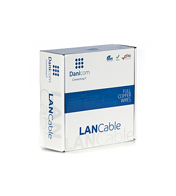 Cabo DANICOM CAT6A U/UTP 50m em rolo flexível - PVC (Fca)