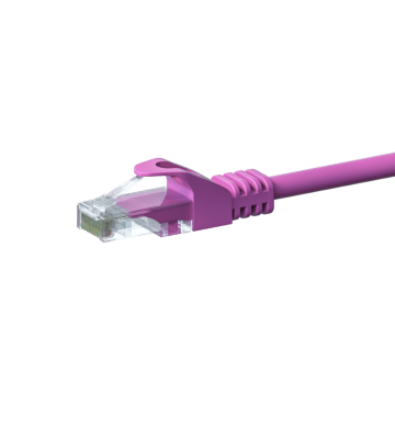 Cabo de rede UTP CAT5e de 5 m rosa - 100% cobre