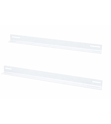 Conjunto de 2 perfis em L adequados para armários de parede com 450 mm de profundidade - branco