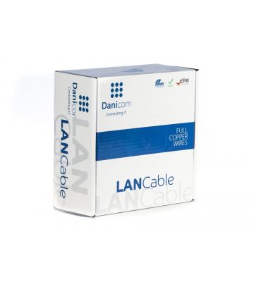 Cabo exterior DANICOM CAT5E UTP 305m em bobine rígida - PE (Fca)