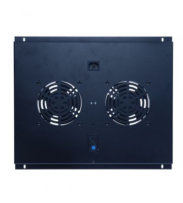 Kit de ventoinhas com 2 ventoinhas e termóstato, adequado para caixas de servidores com 600 mm de profundidade.