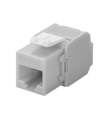 Conector Keystone UTP CAT6a - Sem Ferramentas - Cinza