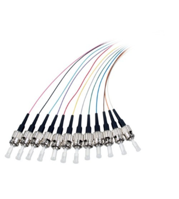 Conjunto de 12 peças em fibra de vidro OM4 com rabicho colorido ST