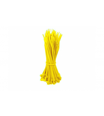 Abraçadeiras de nylon amarelas de 200 mm - 100 unidades