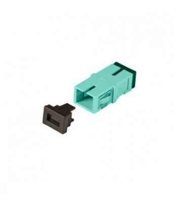 Acoplamento multimodo keystone SC-SC simplex turquesa