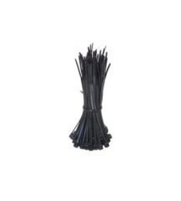 Abraçadeiras de nylon pretas de 100 mm - pacote de 100 unidades