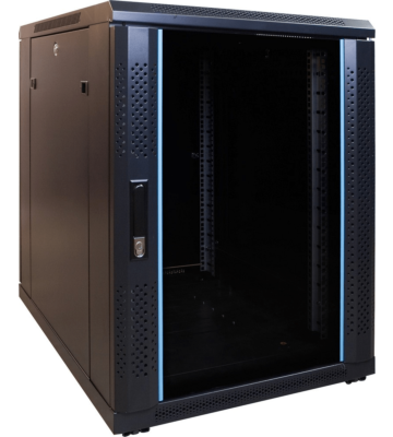 Caixa para mini servidor 15U com porta de vidro 600x800x860mm (LxPxA)