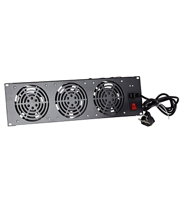 Conjunto de 3 ventiladores para instalação entre montantes - 3U