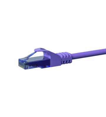 Cabo de rede UTP CAT6a de 5 m em roxo - 100% cobre