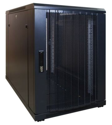 Caixa para mini servidor 15U com porta perfurada 600x1000x860mm (LxPxA)