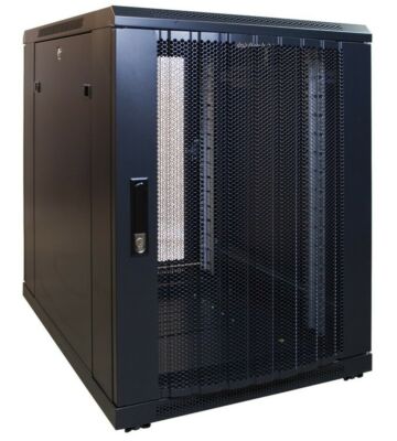 Caixa para mini servidor 15U com porta perfurada 600x800x860mm (LxPxA)