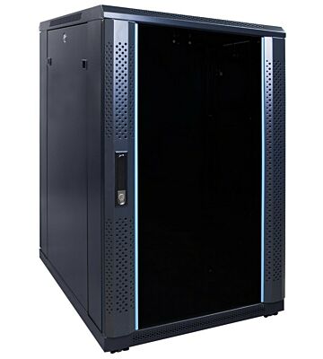 Armário para servidor 18U com porta de vidro 600x800x1000mm (LxPxA)