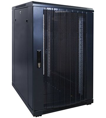 Armário para servidor 18U com porta perfurada 600x800x1000mm (LxPxA)