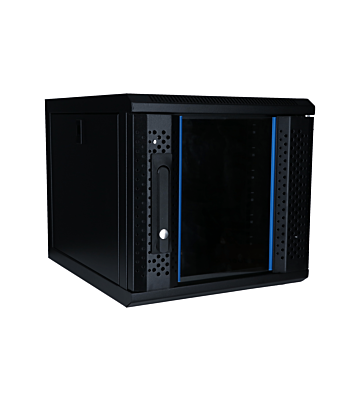 Armário para servidor de 10 polegadas, 6U, com porta de vidro, 370x450x370mm (LxPxA)