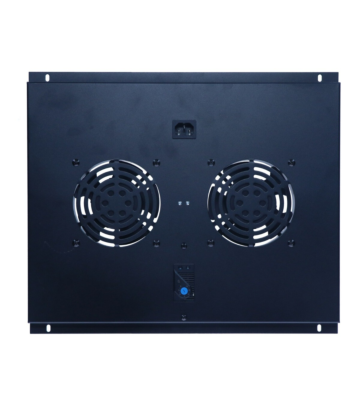 Pacote de ventiladores com 2 ventiladores e termostato adequado para armários de servidores verticais com profundidade de 600 mm