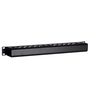 Canaleta para cabos de 19 polegadas com placa de cobertura 1U