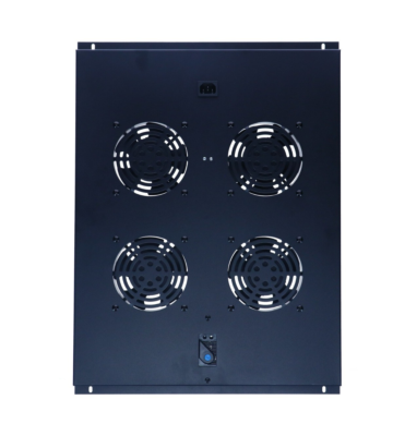 Pacote de ventiladores com 4 ventiladores e termostato adequado para armários de servidores verticais com profundidade de 800 mm