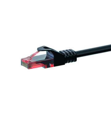 Cabo de rede UTP CAT6 de 1 m, preto - 100% cobre