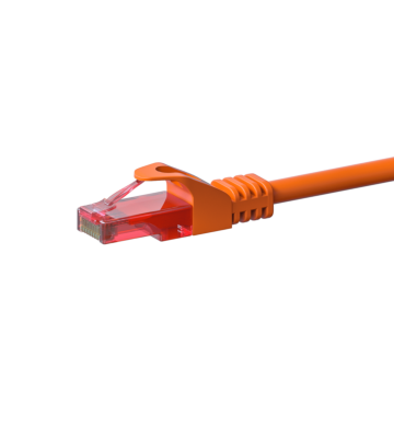 Cabo de rede UTP CAT6 de 0,25 m, cor de laranja - 100% cobre