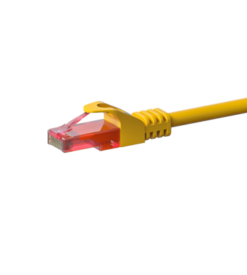 Cabo de rede UTP CAT6 de 15 m, amarelo - 100% cobre