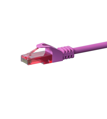 Cabo de rede UTP CAT6 de 0,25 m rosa - 100% cobre
