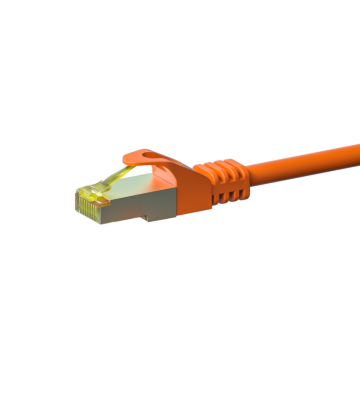 Cabo de rede Cat7 S/FTP (PIMF) de 1 m, laranja