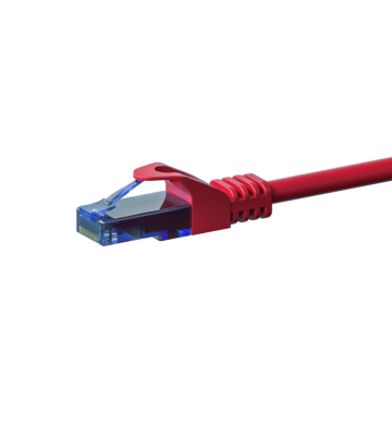 Cabo de rede UTP CAT6a de 0,15 m vermelho - 100% cobre