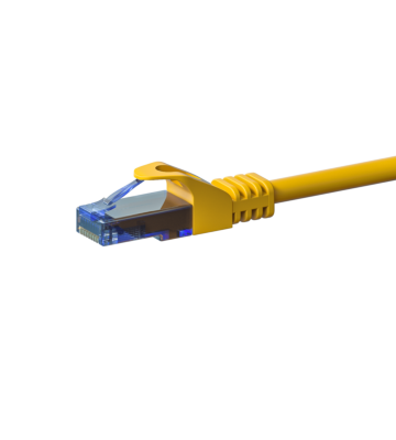 Cabo de rede UTP CAT6a de 1 m, amarelo - 100% cobre