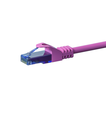 Cabo de rede UTP CAT6a de 0,50 m rosa - 100% cobre