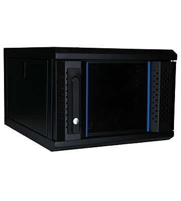 Armário para servidor 4U de 10 polegadas com porta de vidro, 370x450x264mm (LxPxA)