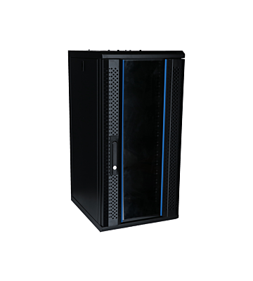 Armário para servidor de 10 polegadas e 15U com porta de vidro, 370x450x752mm (LxPxA)