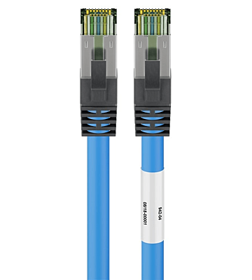 Cabo de rede Cat8 S/FTP (PIMF) de 0,50 m azul