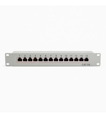 Painel de ligação Cat5 de 10 polegadas com 12 portas STP