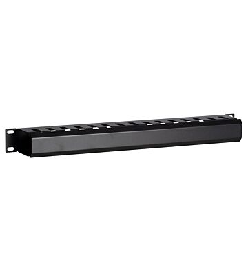 Canaleta para cabos de 19 polegadas com placa de cobertura 1U