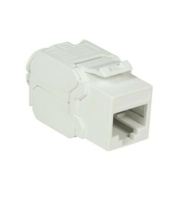 Conector Keystone UTP CAT6a - Sem ferramentas - Branco