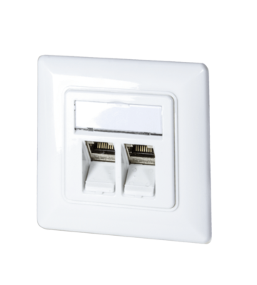 Placa frontal Keystone, branca