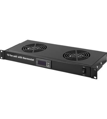 Kit de ventiladores com 2 ventiladores e termóstato incluído.