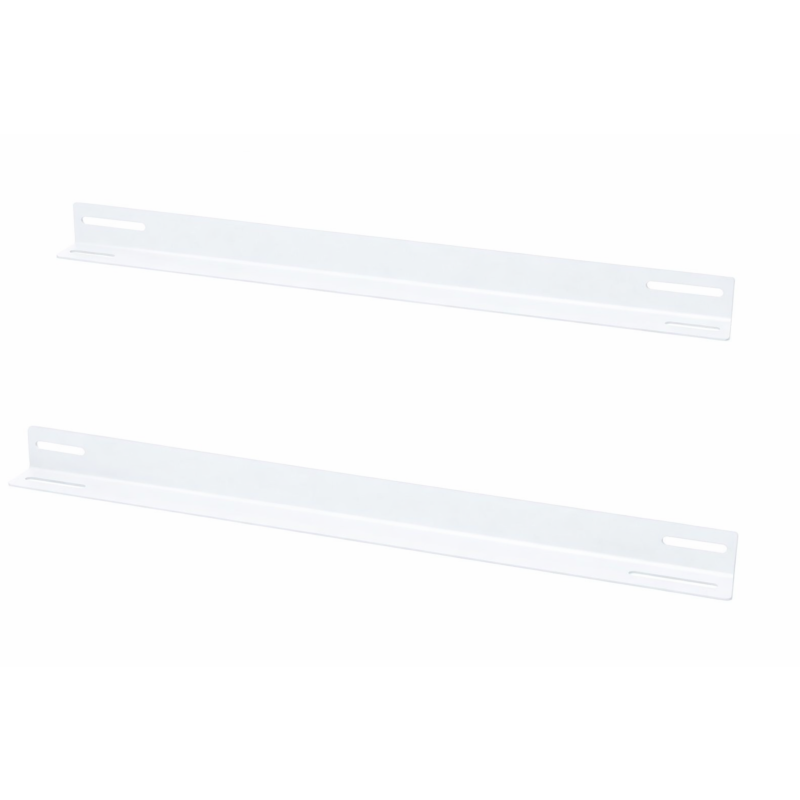 Conjunto de 2 perfis em L adequados para armários de parede com 600 mm de profundidade - branco
