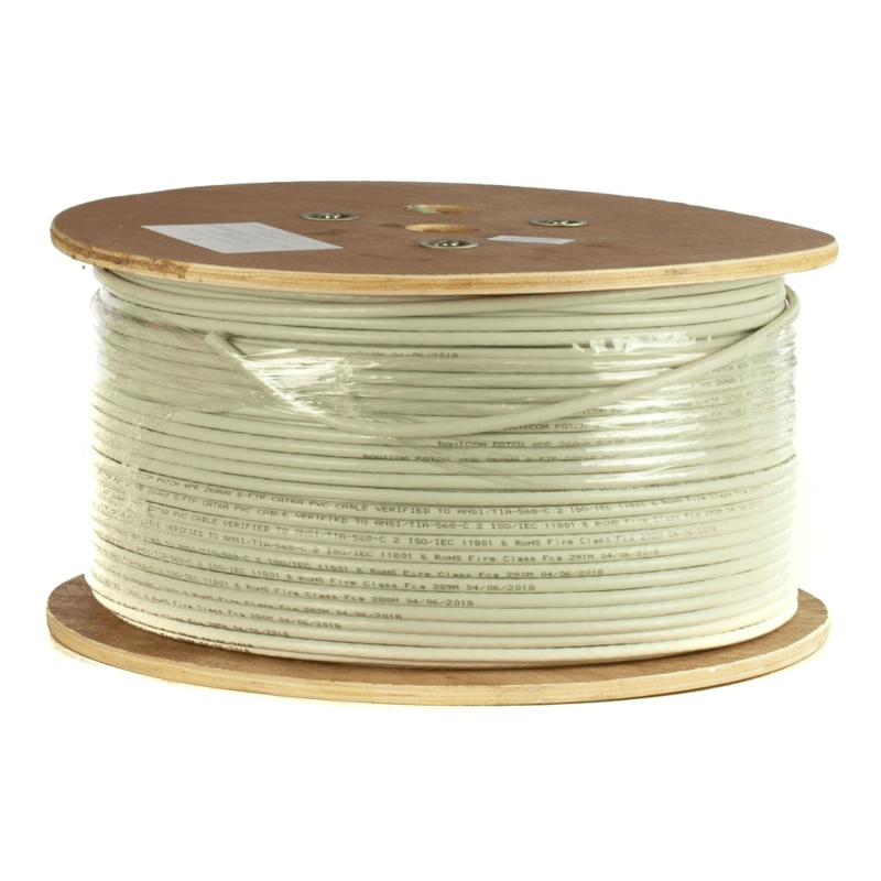 Cabo DANICOM CAT6A 100% cobre U/UTP 305m em rolo rígido - LSZH (Cca)