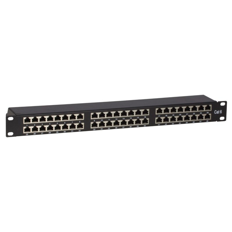 Painel de ligação FTP CAT6 - 48 portas