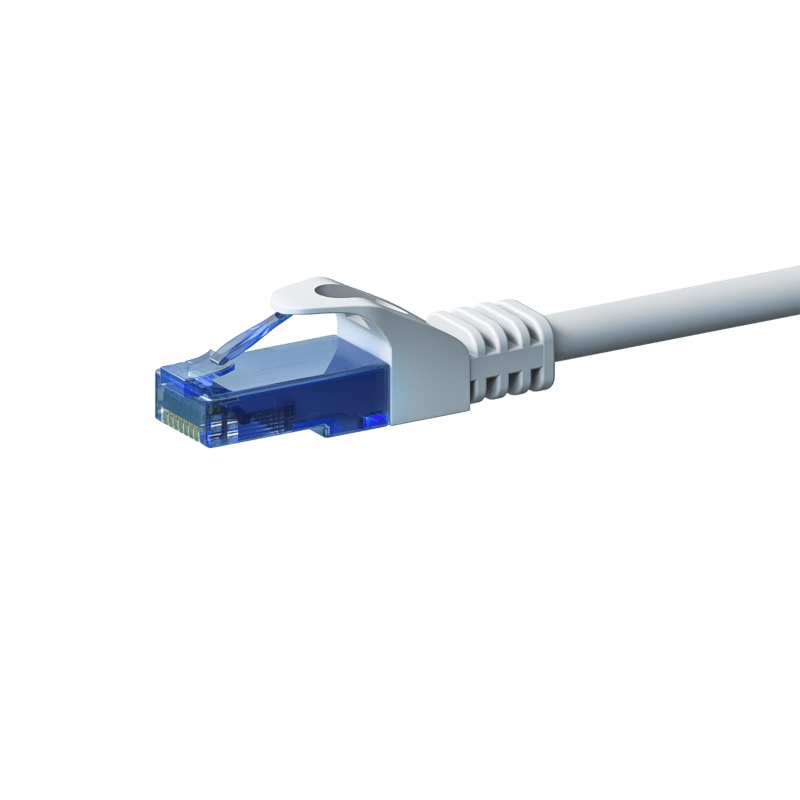 Cabo de rede UTP CAT6a de 5 m branco - 100% cobre