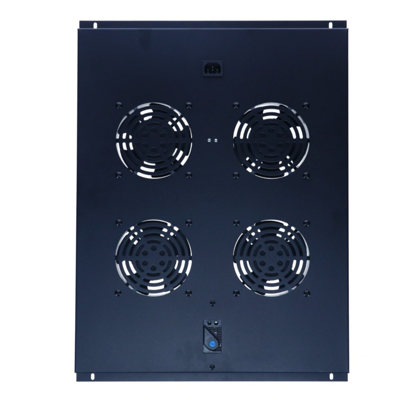 Pacote de ventiladores com 4 ventiladores e termostato adequado para armários de servidores verticais com profundidade de 800 mm