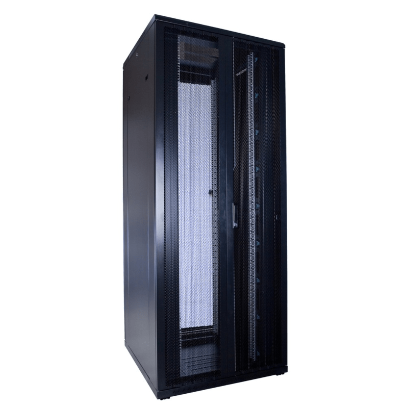 Armário para servidor 42U com portas dupla frontal e traseira perfuradas, 800x800x2000mm (LxPxA)