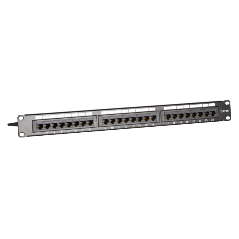 Painel de ligação CAT6a UTP - 24 portas