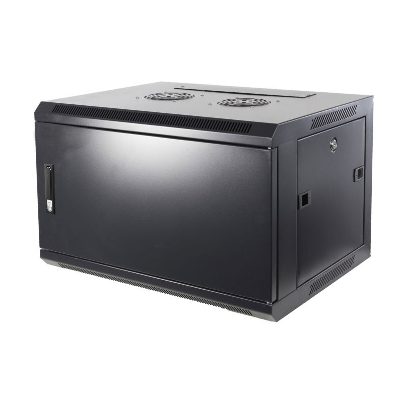 Armário de parede 6U com porta metálica 600x450x368mm (LxPxA)