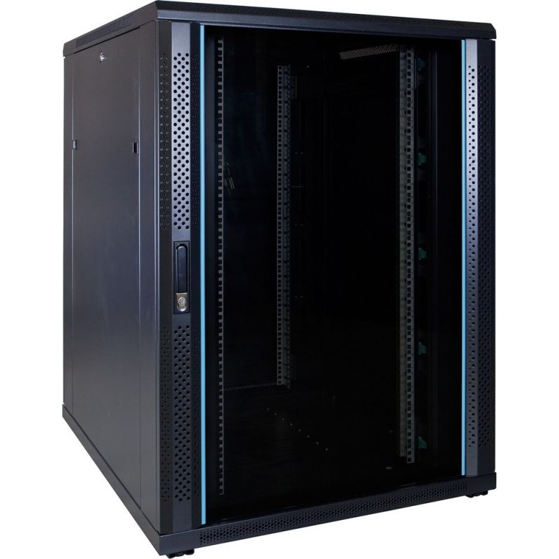 Armário para servidor 22U com porta de vidro 800x1000x1200mm (LxPxA)