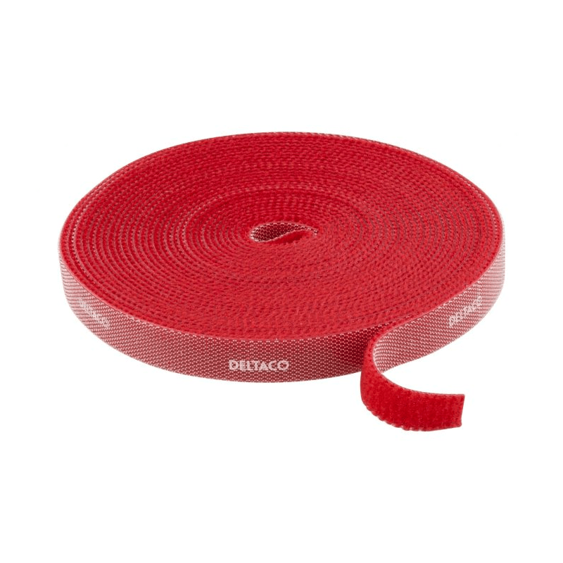 Velcro 5 metros - 9 mm de largura - vermelho